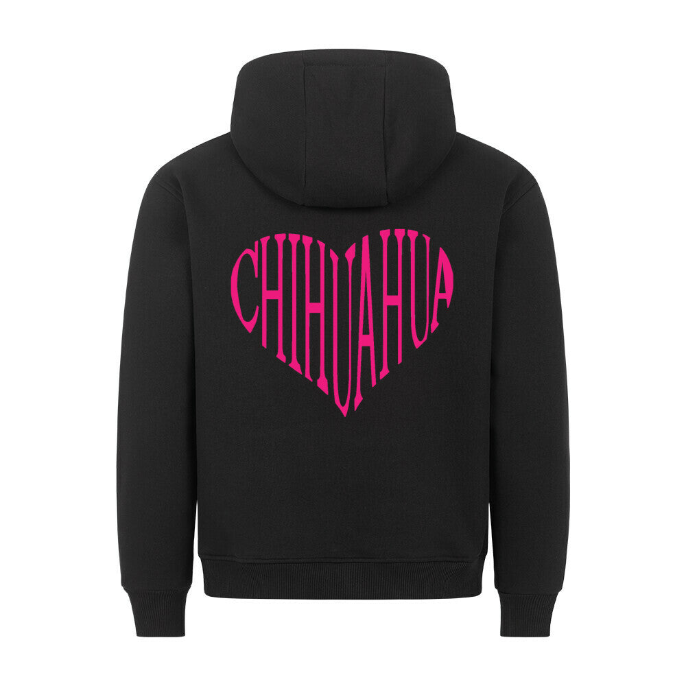 Premium Hoodie "Chihuahua pink HEART" – hunde-shirt.de