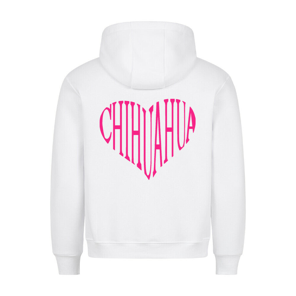 Premium Hoodie "Chihuahua pink HEART" – hunde-shirt.de
