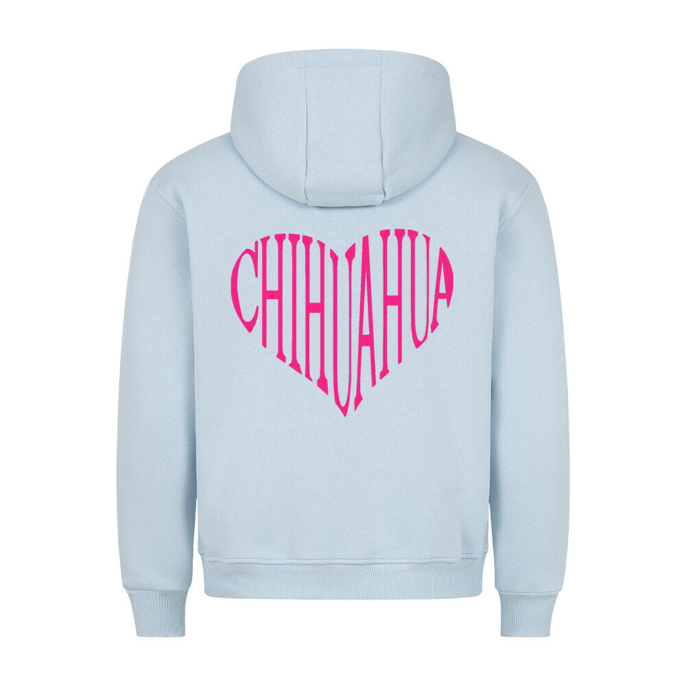Premium Hoodie "Chihuahua pink HEART" – hunde-shirt.de