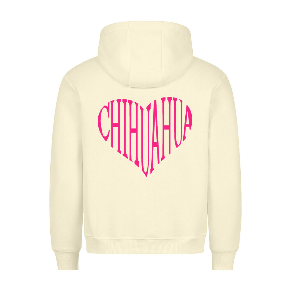 Premium Hoodie "Chihuahua pink HEART" – hunde-shirt.de