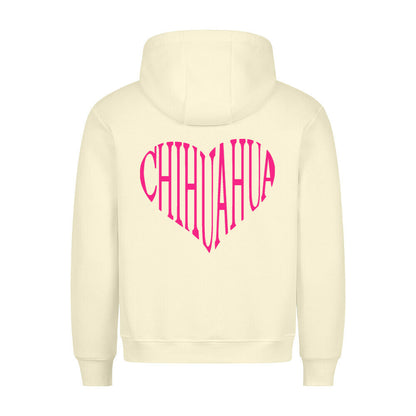 Premium Hoodie "Chihuahua pink HEART" – hunde-shirt.de