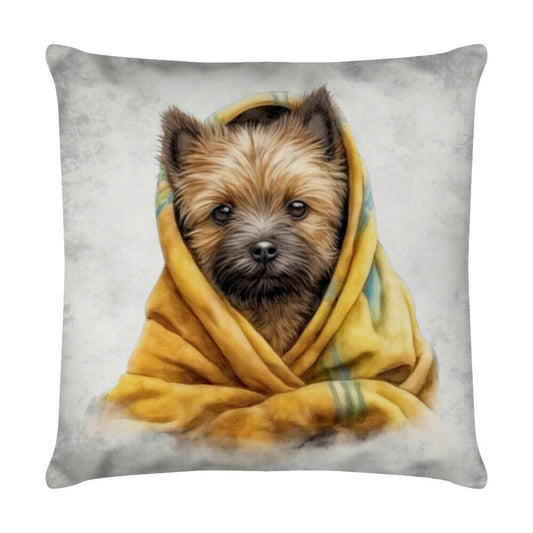 Kissen "Cairn Terrier - Kuscheln" Weiß – hunde-shirt.de