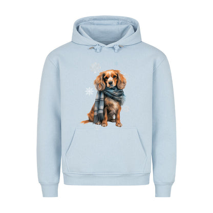Premium Hoodie "English Cocker Spaniel Winter" Babyblau – hunde-shirt.de