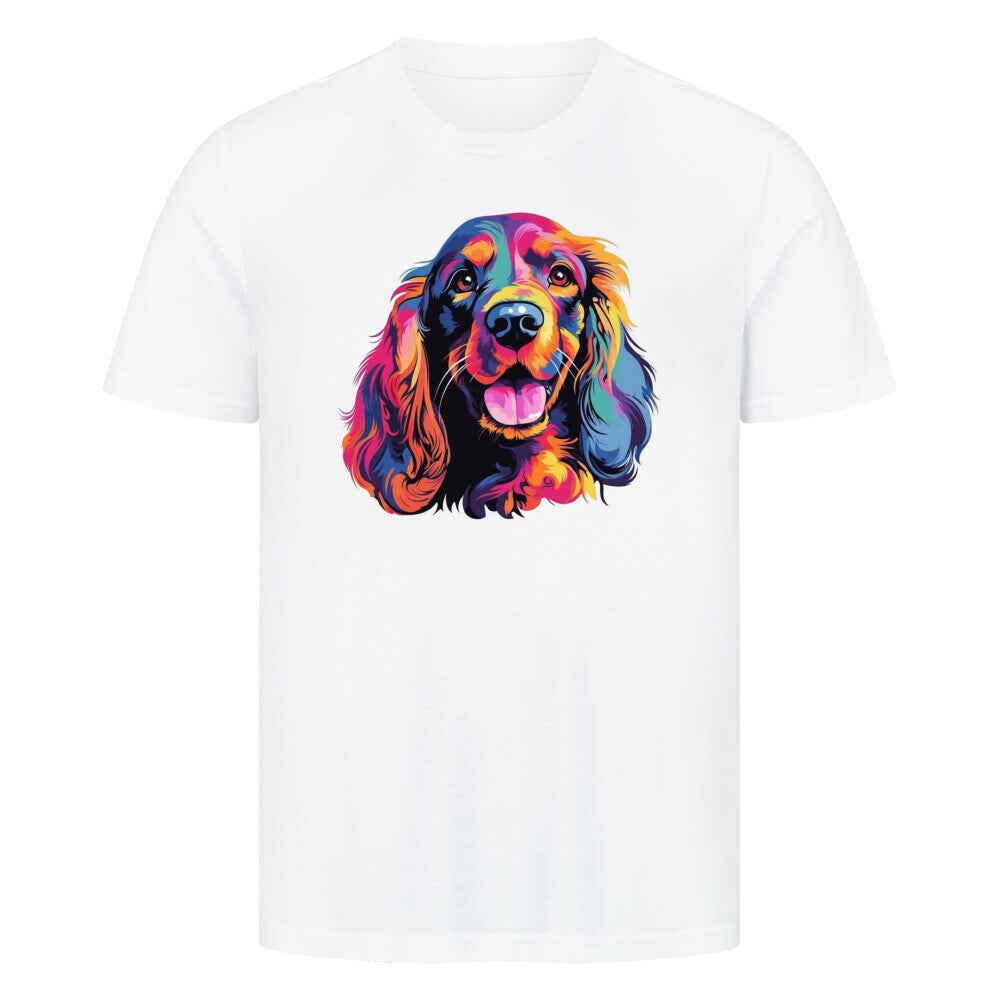 Premium T-Shirt "English Cocker Spaniel Paint" Weiß – hunde-shirt.de