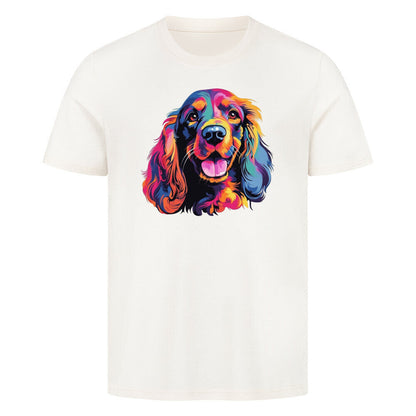 Premium T-Shirt "English Cocker Spaniel Paint" Natural Raw – hunde-shirt.de
