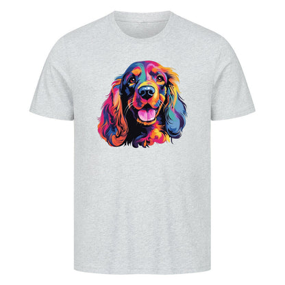 Premium T-Shirt "English Cocker Spaniel Paint" Heather Grey – hunde-shirt.de