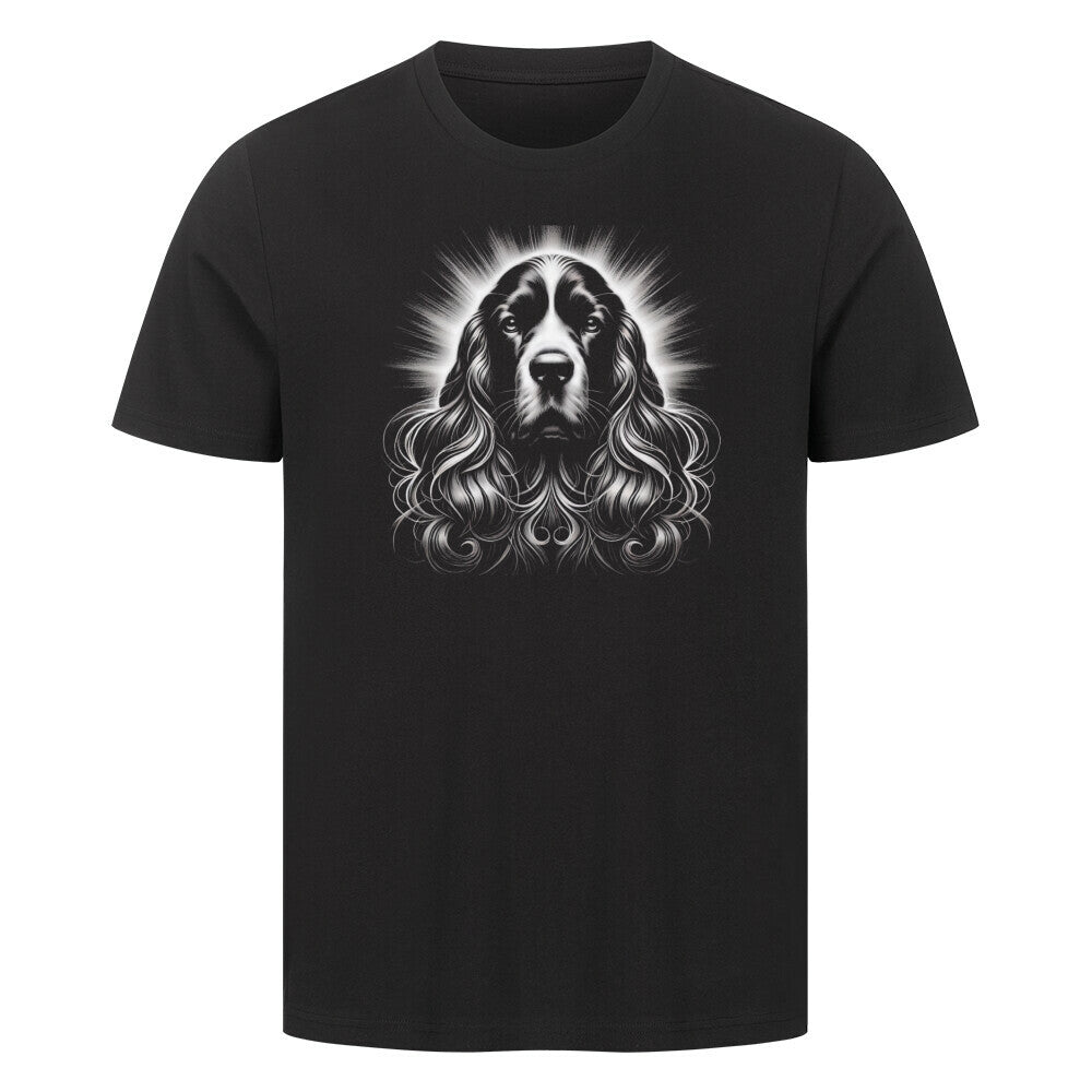 Premium T-Shirt "English Cocker Spaniel Shine" Schwarz – hunde-shirt.de
