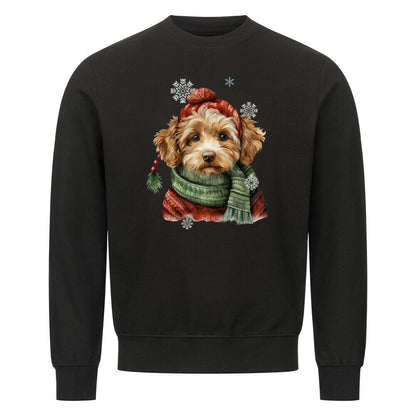 Premium Sweatshirt "Cockapoo Winter" Schwarz – hunde-shirt.de