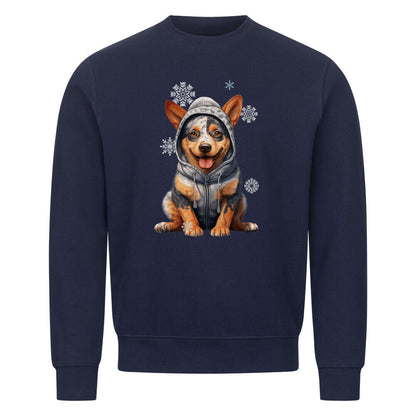 Premium Sweatshirt "Australian Cattle Dog Winter" Navy Blue – hunde-shirt.de