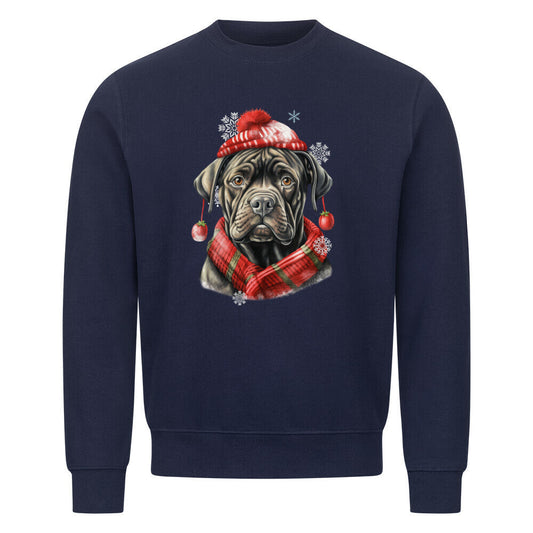 Premium Sweatshirt "Cane Corso Winter rot" Navy Blue – hunde-shirt.de