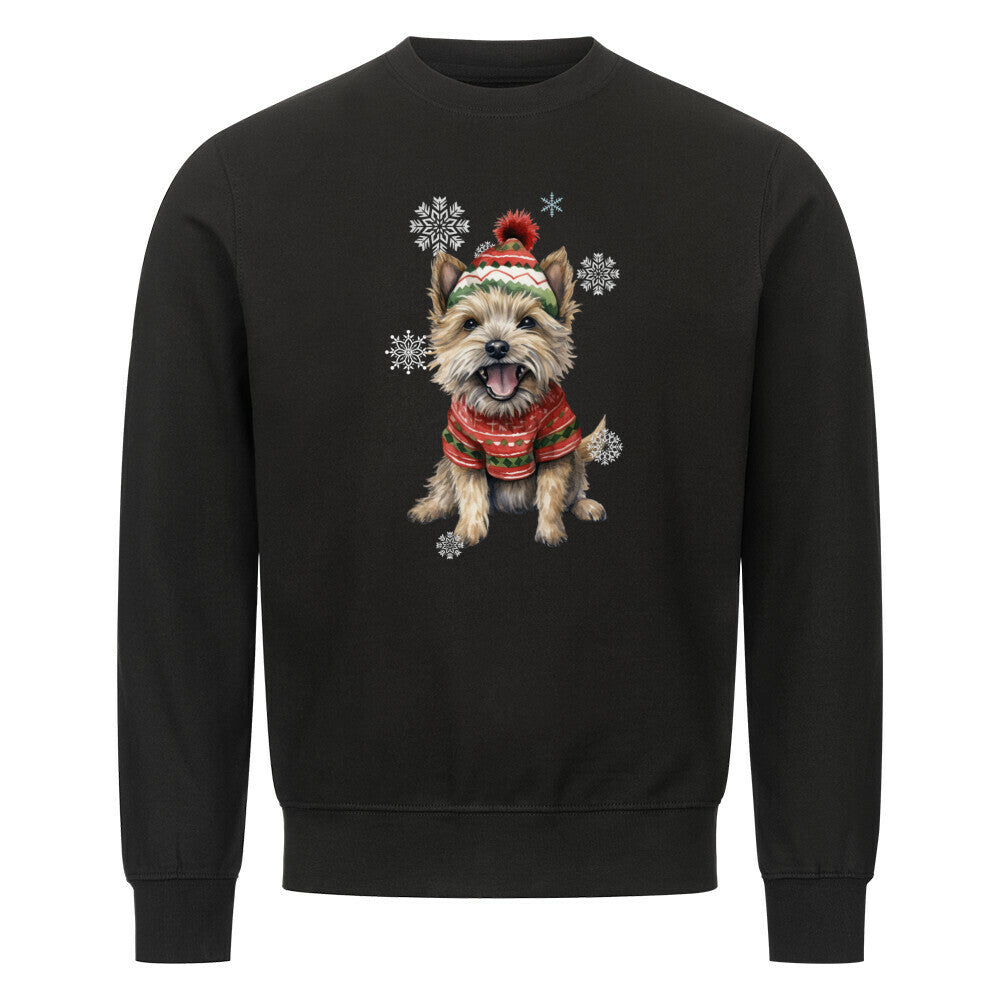 Premium Sweatshirt "Cairn Terrier Winter" Schwarz – hunde-shirt.de