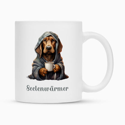Tasse Bloodhound - Seelenwärmer" Weiß – hunde-shirt.de