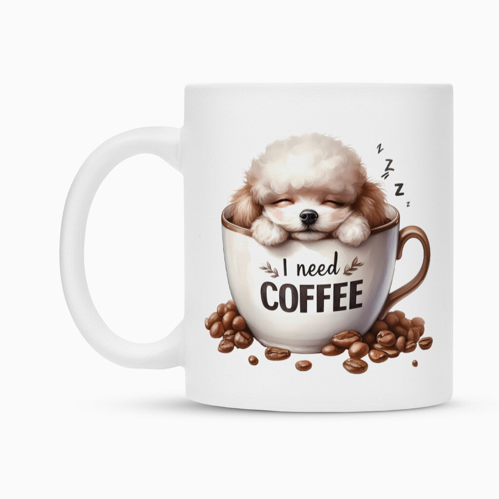 Tasse "Bichon Frisé - I need COFFEE" – hunde-shirt.de