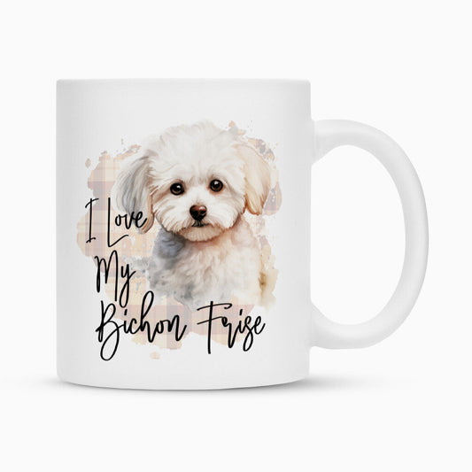 Tasse "Bichon Frisé - I love..." Weiß – hunde-shirt.de