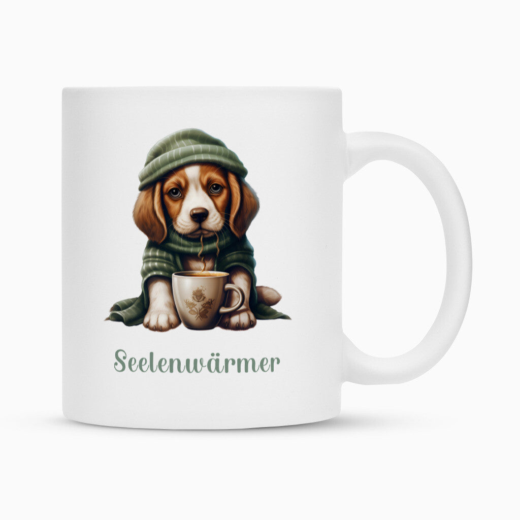 Tasse "Beagle - Seelenwärmer" Weiß – hunde-shirt.de
