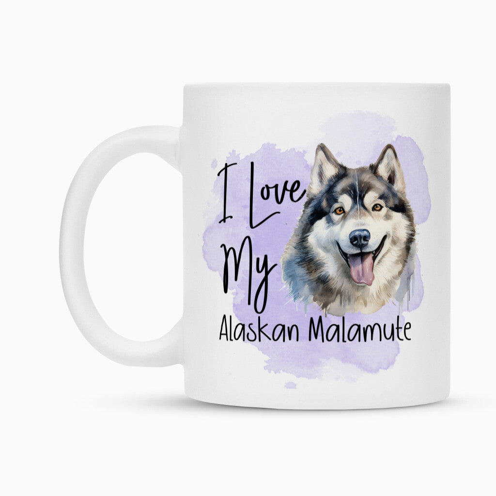 Tasse "Alaskan Malamute - I love..." – hunde-shirt.de