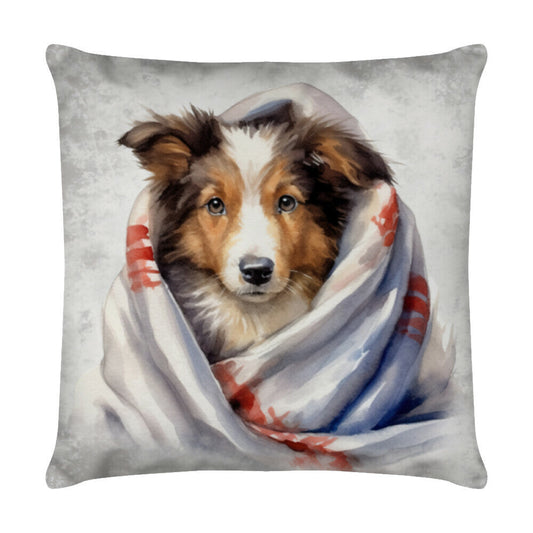 Kissen "Collie - Kuscheln" Weiß – hunde-shirt.de