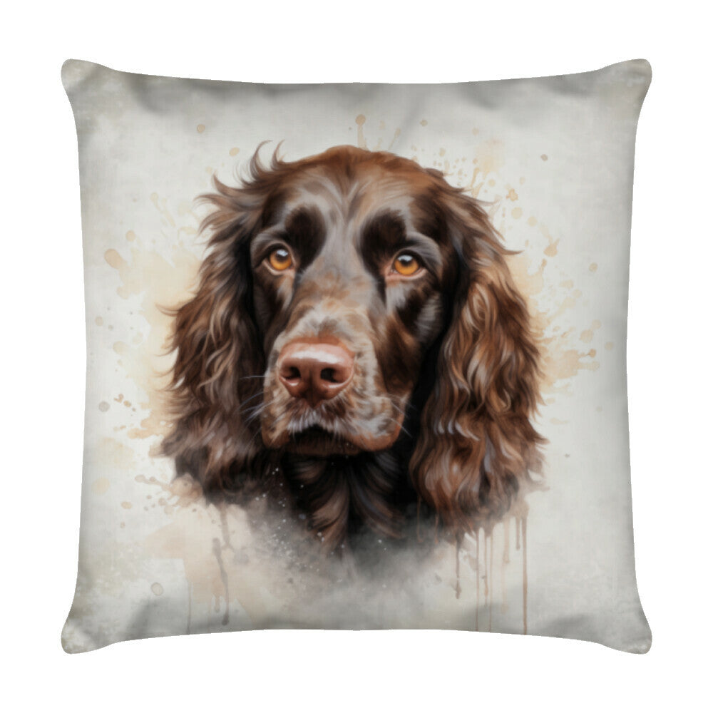 Kissen "American Cocker - Beige" Weiß – hunde-shirt.de