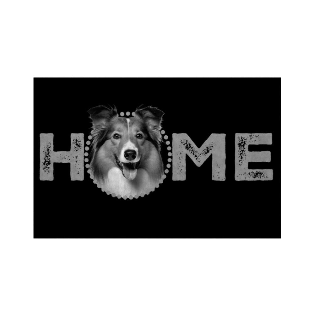 Fußmatte "Collie - HOME-Edition" Weiß – hunde-shirt.de