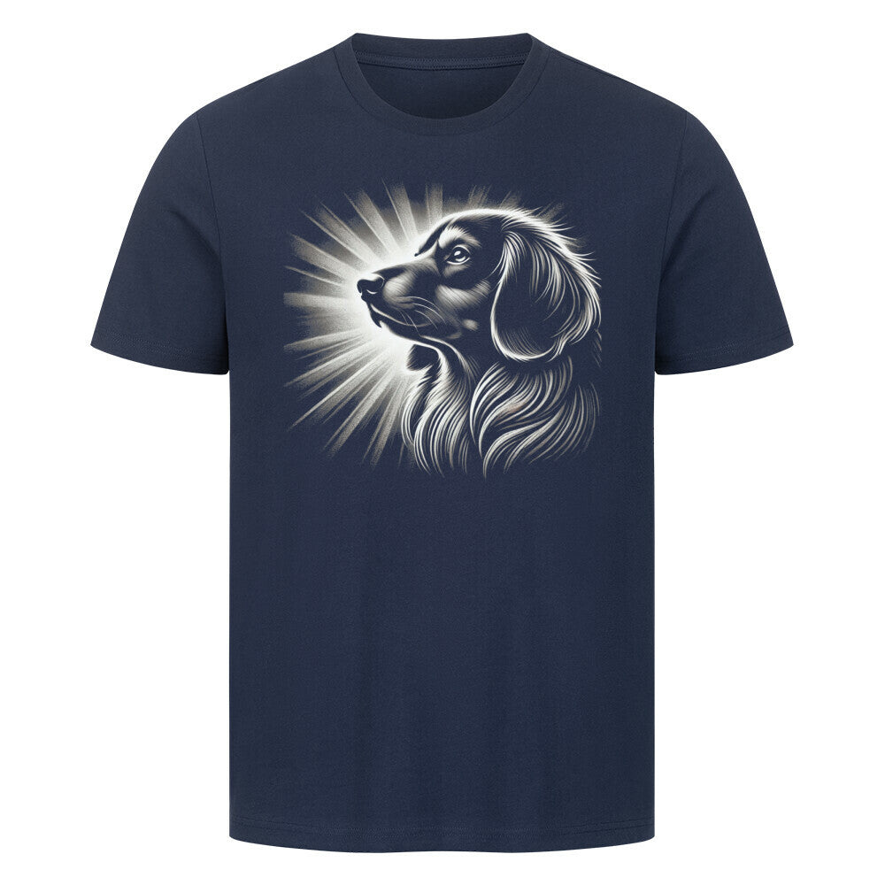 Premium T-Shirt "Dackel - Shine" French Navy – hunde-shirt.de