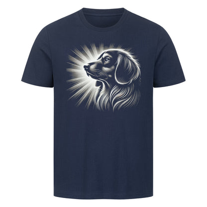 Premium T-Shirt "Dackel - Shine" French Navy – hunde-shirt.de