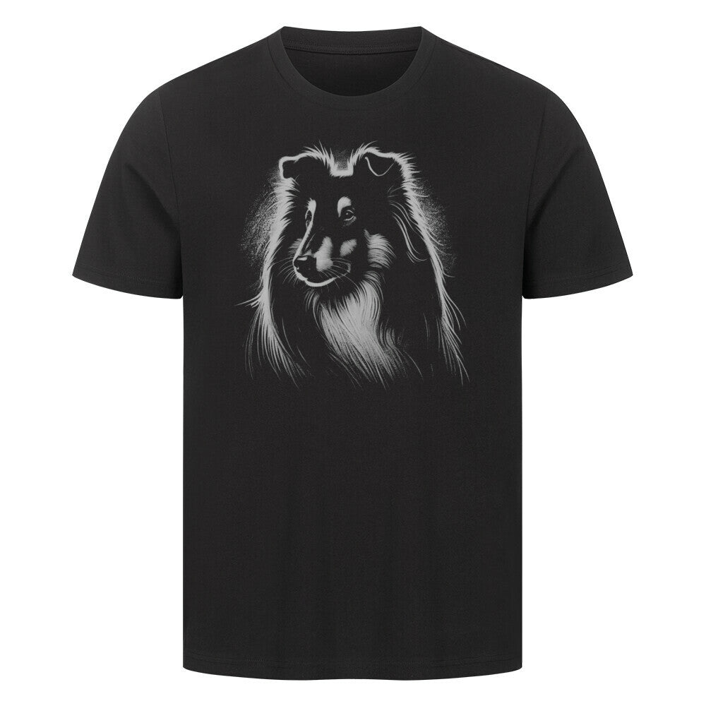 Premium T-Shirt "Collie Shine" Schwarz – hunde-shirt.de