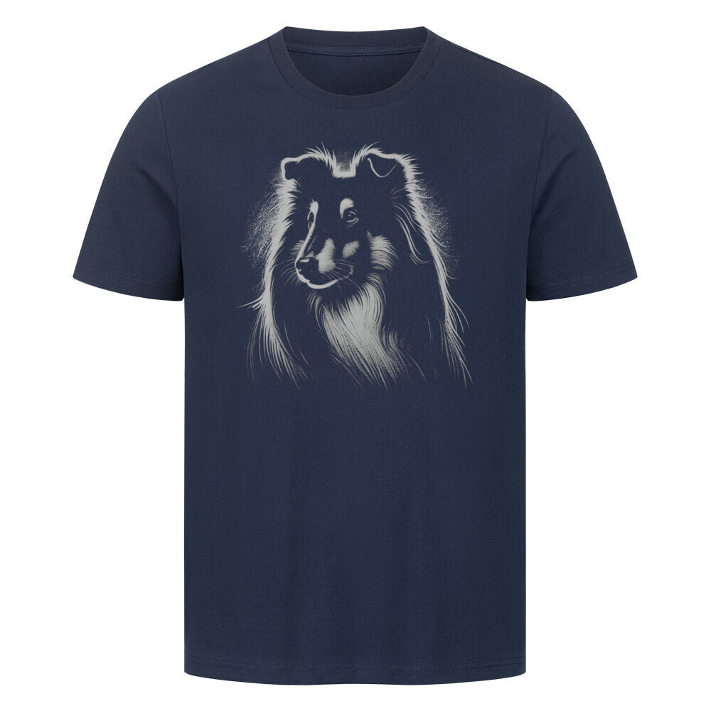 Premium T-Shirt "Collie Shine" French Navy – hunde-shirt.de
