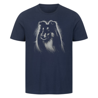 Premium T-Shirt "Collie Shine" French Navy – hunde-shirt.de
