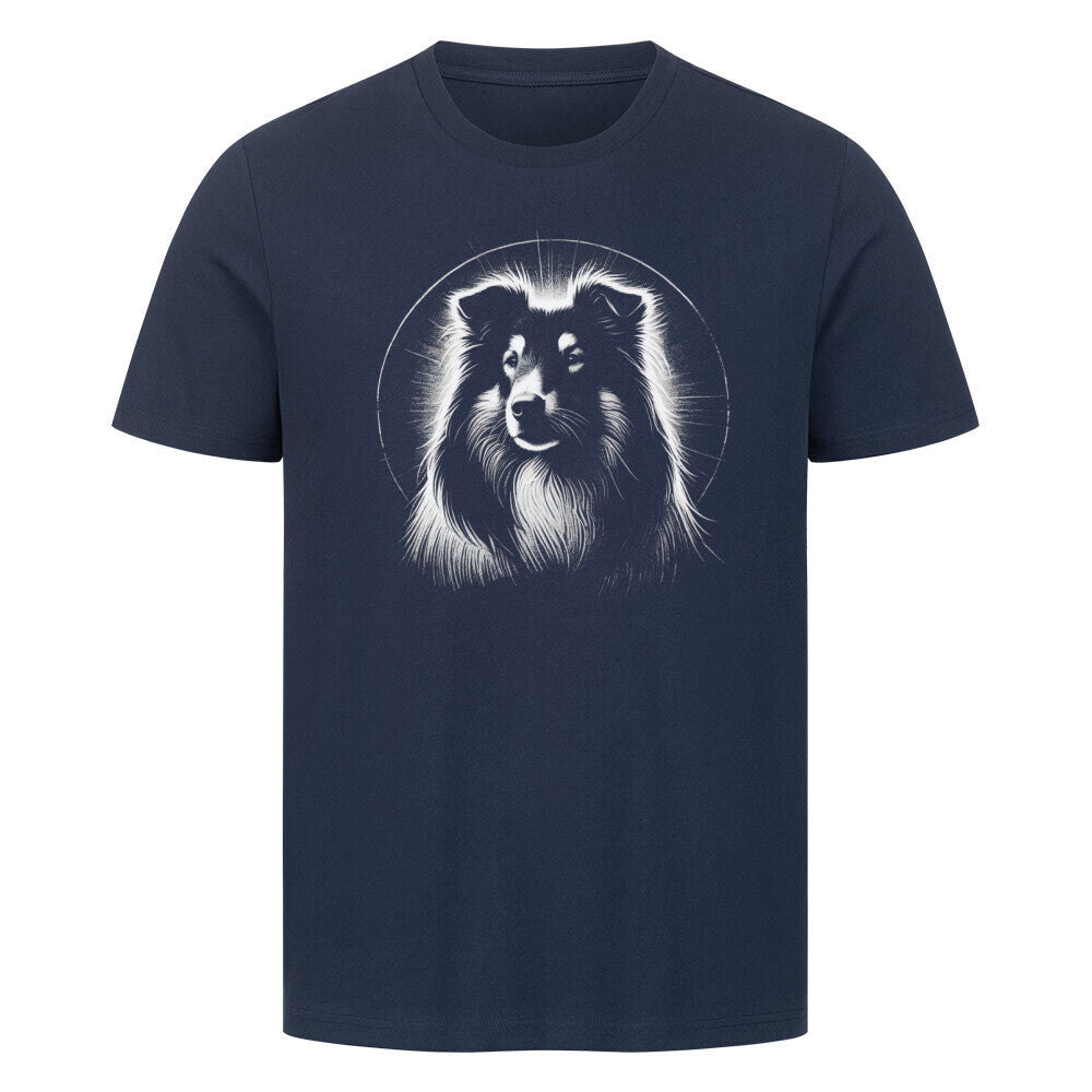Premium T-Shirt "Collie Bright" French Navy – hunde-shirt.de