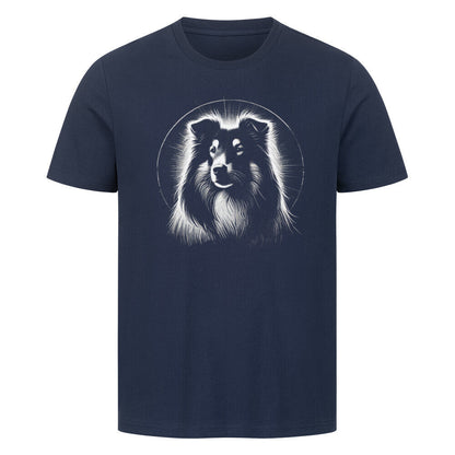 Premium T-Shirt "Collie Bright" French Navy – hunde-shirt.de