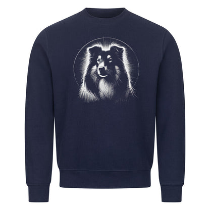 Premium Sweatshirt "Collie Bright" Navy Blue – hunde-shirt.de