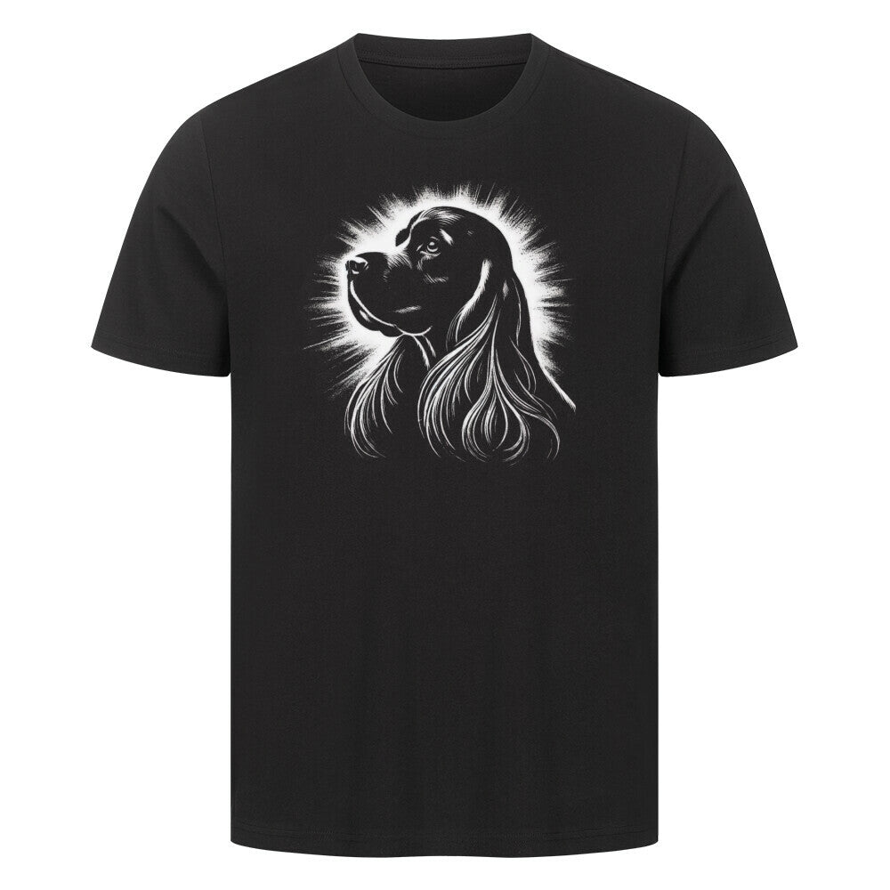 Premium T-Shirt "Cocker Shine" Schwarz – hunde-shirt.de
