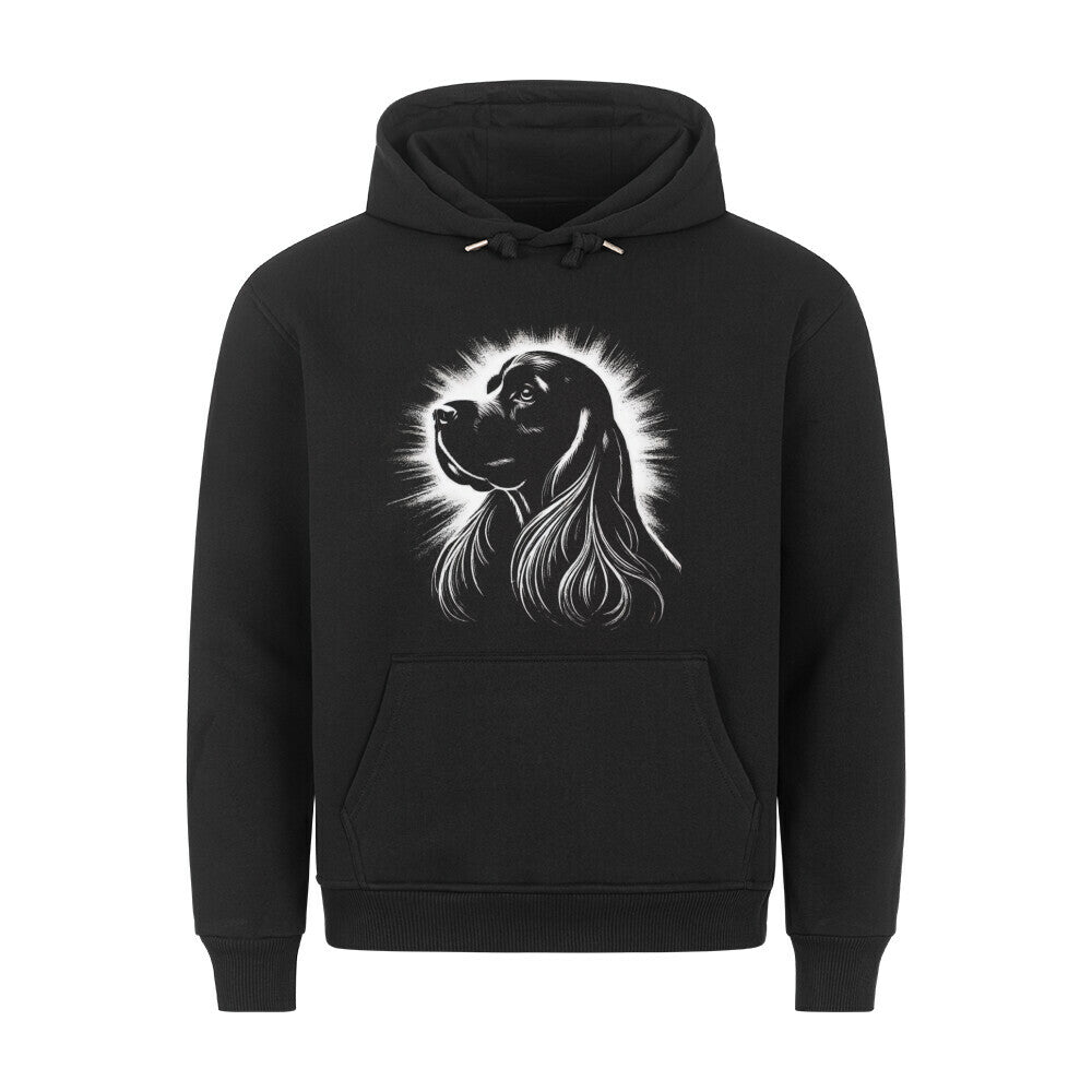 Premium Hoodie "Cocker Shine" Schwarz – hunde-shirt.de
