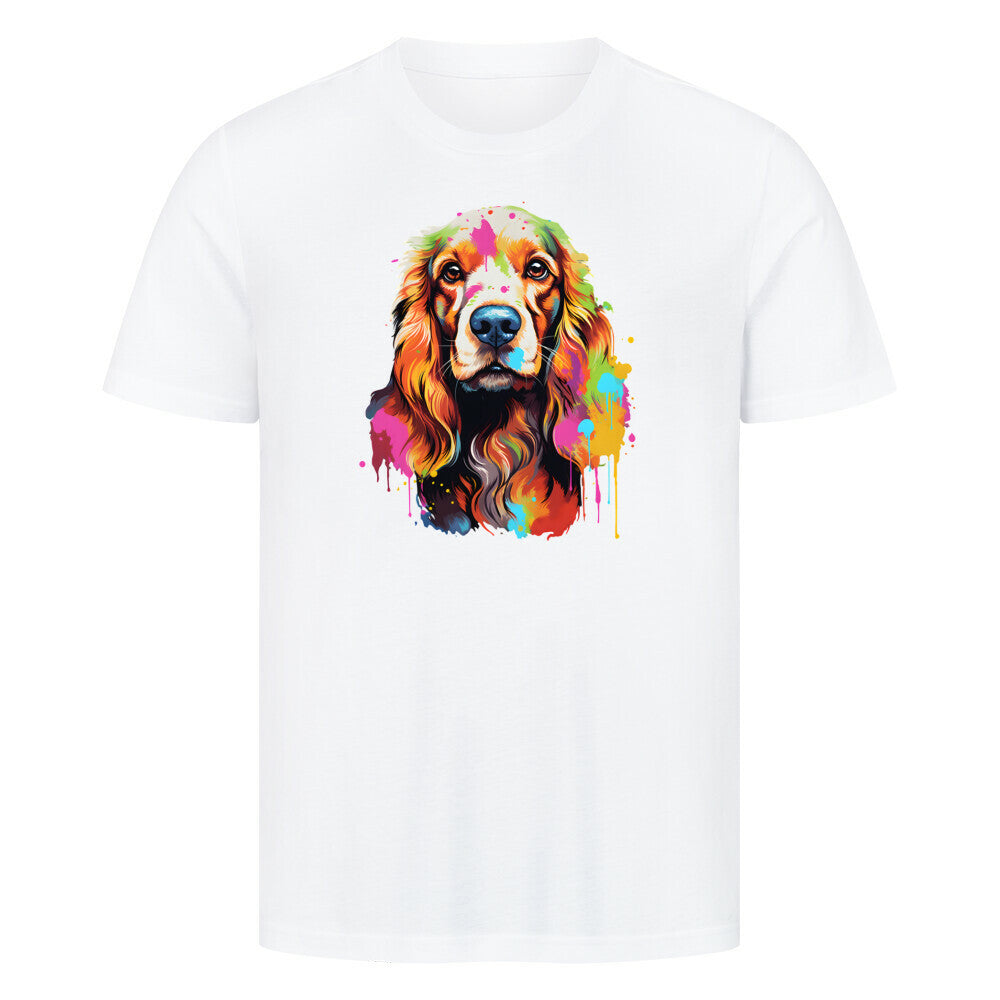 Premium T-Shirt "Cocker Life" Weiß – hunde-shirt.de