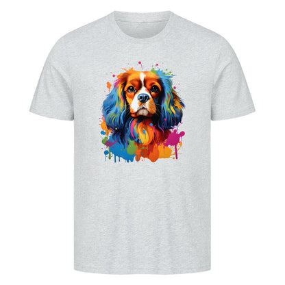 Premium T-Shirt "Cavalier King Charles LIFE" Heather Grey – hunde-shirt.de