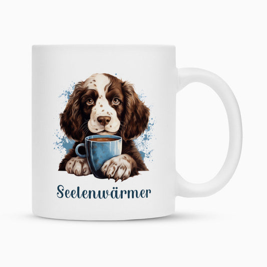 Tasse "Springer Spaniel - Seelenwärmer" Weiß – hunde-shirt.de