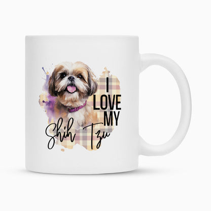 Tasse "Shih Tzu - I love..." Weiß – hunde-shirt.de