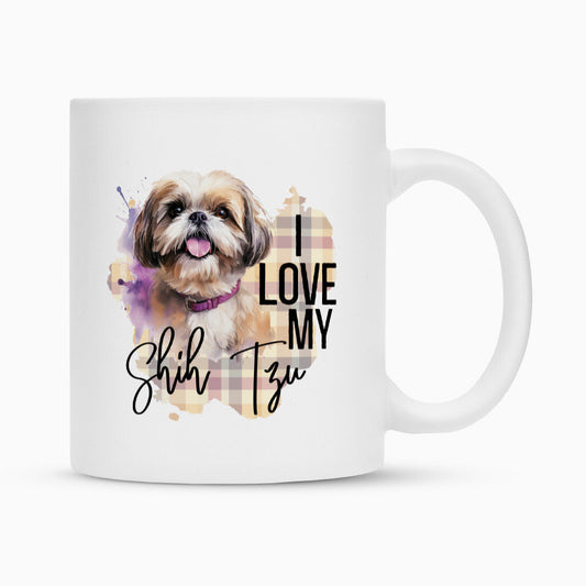 Tasse "Shih Tzu - I love..." Weiß – hunde-shirt.de
