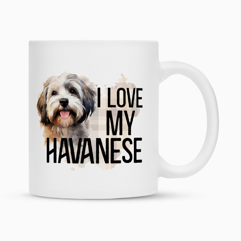 Tasse "Havaneser - I love..." Weiß – hunde-shirt.de