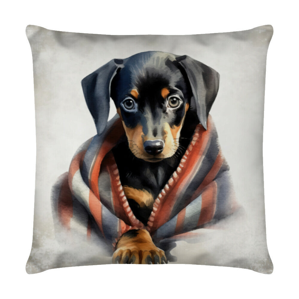 Kissen "Dobermann - Sweet" Weiß – hunde-shirt.de