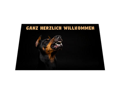 Fußmatte "Dobermann - Ganz Herzlich Willkommen" – hunde-shirt.de