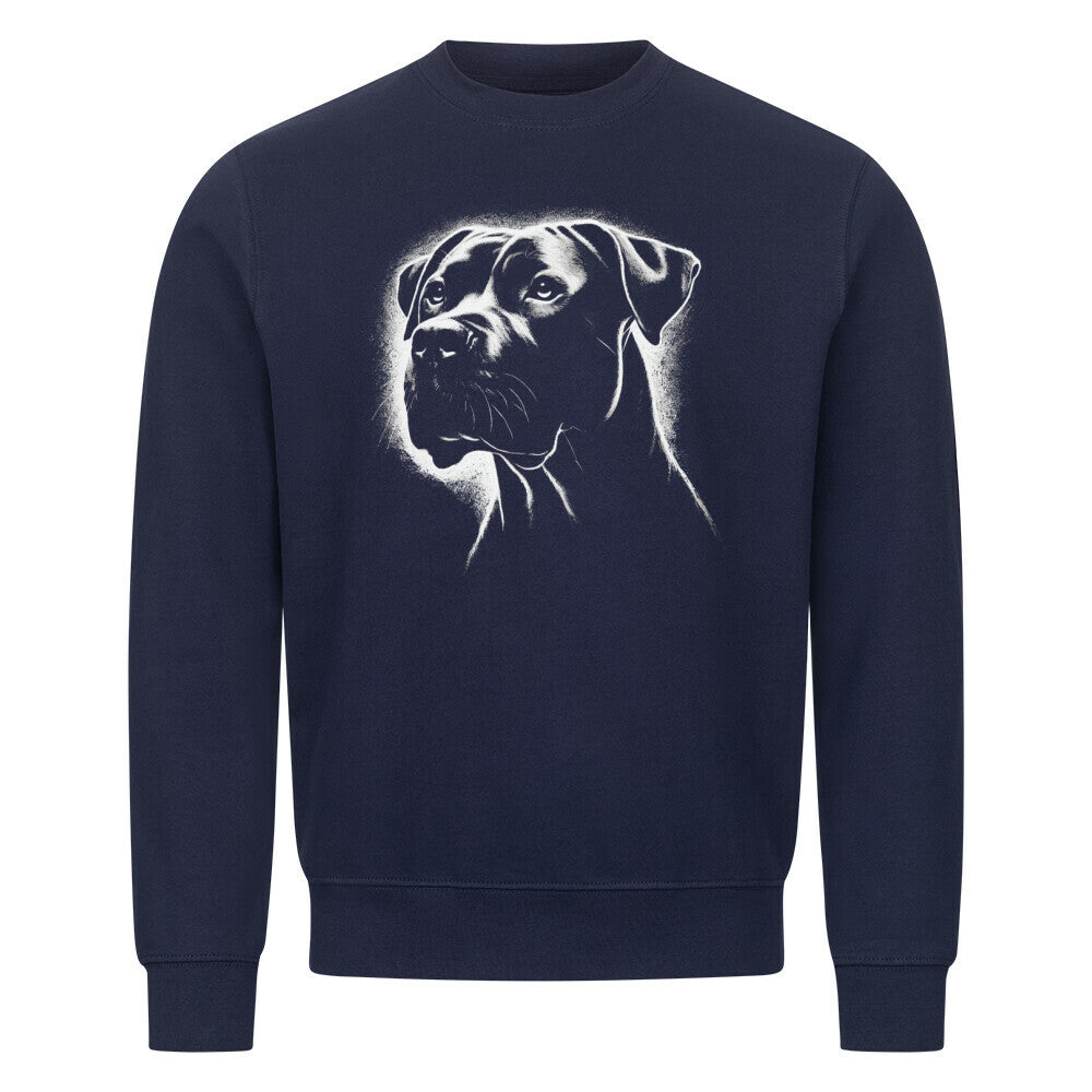 Premium Sweatshirt "Dogo Argentino Shine" Navy Blue – hunde-shirt.de