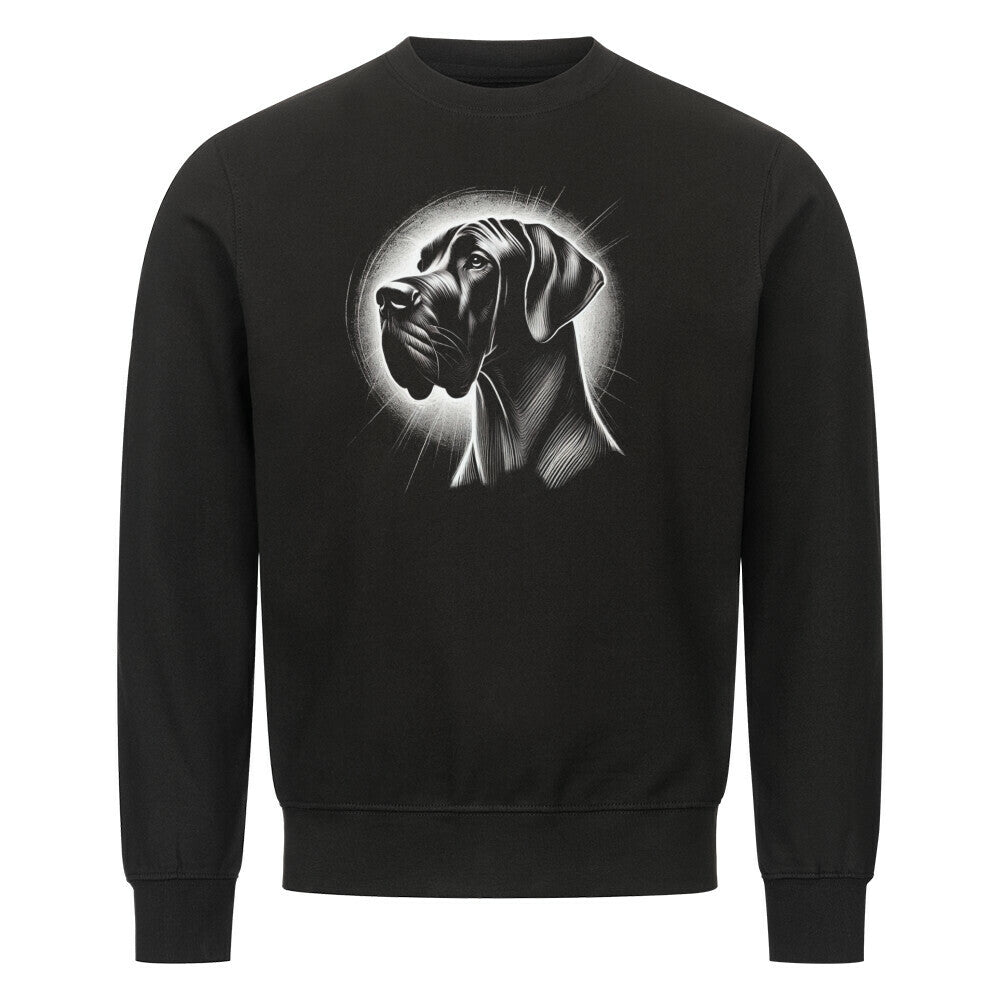 Premium Sweatshirt "Dogge Shine" Schwarz – hunde-shirt.de