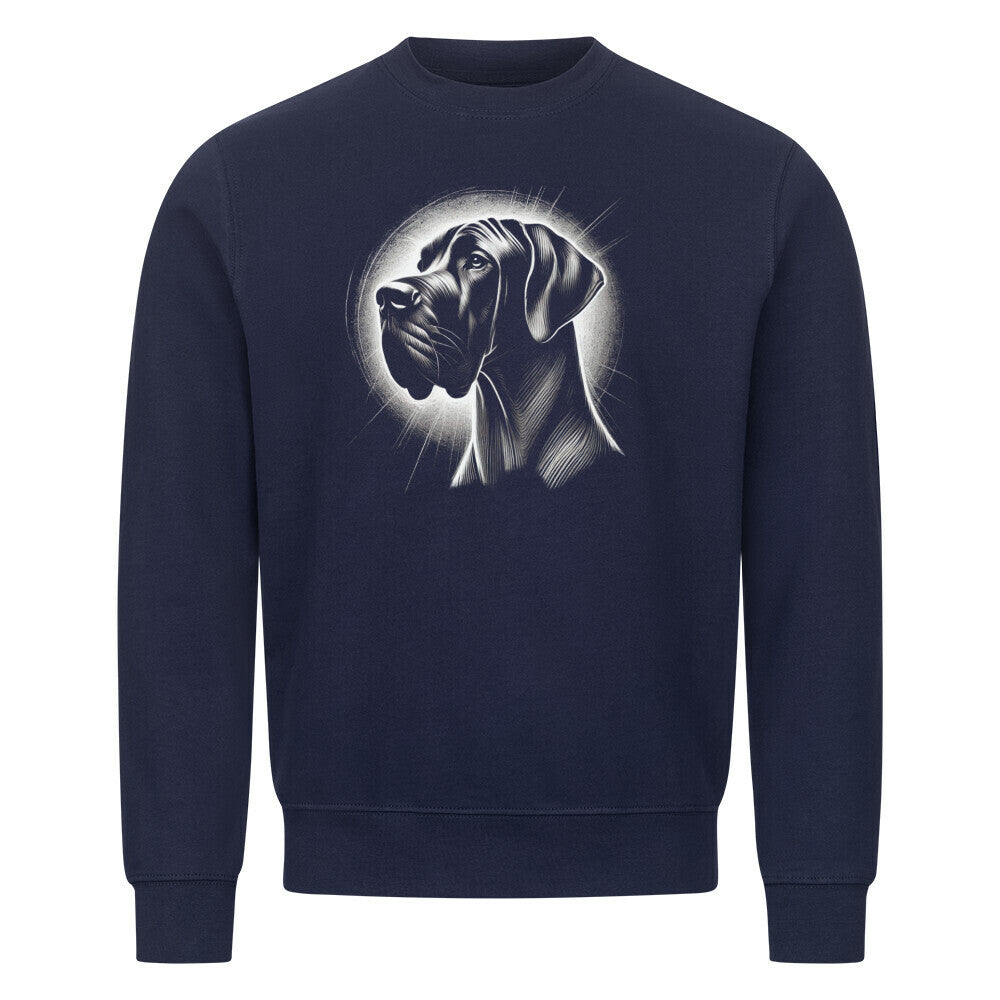 Premium Sweatshirt "Dogge Shine" Navy Blue – hunde-shirt.de