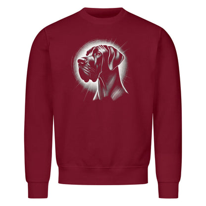 Premium Sweatshirt "Dogge Shine" Burgunder – hunde-shirt.de