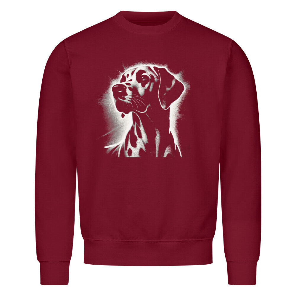 Premium Sweatshirt "Dalmatiner Shine" Burgunder – hunde-shirt.de