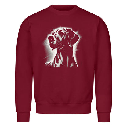 Premium Sweatshirt "Dalmatiner Shine" Burgunder – hunde-shirt.de