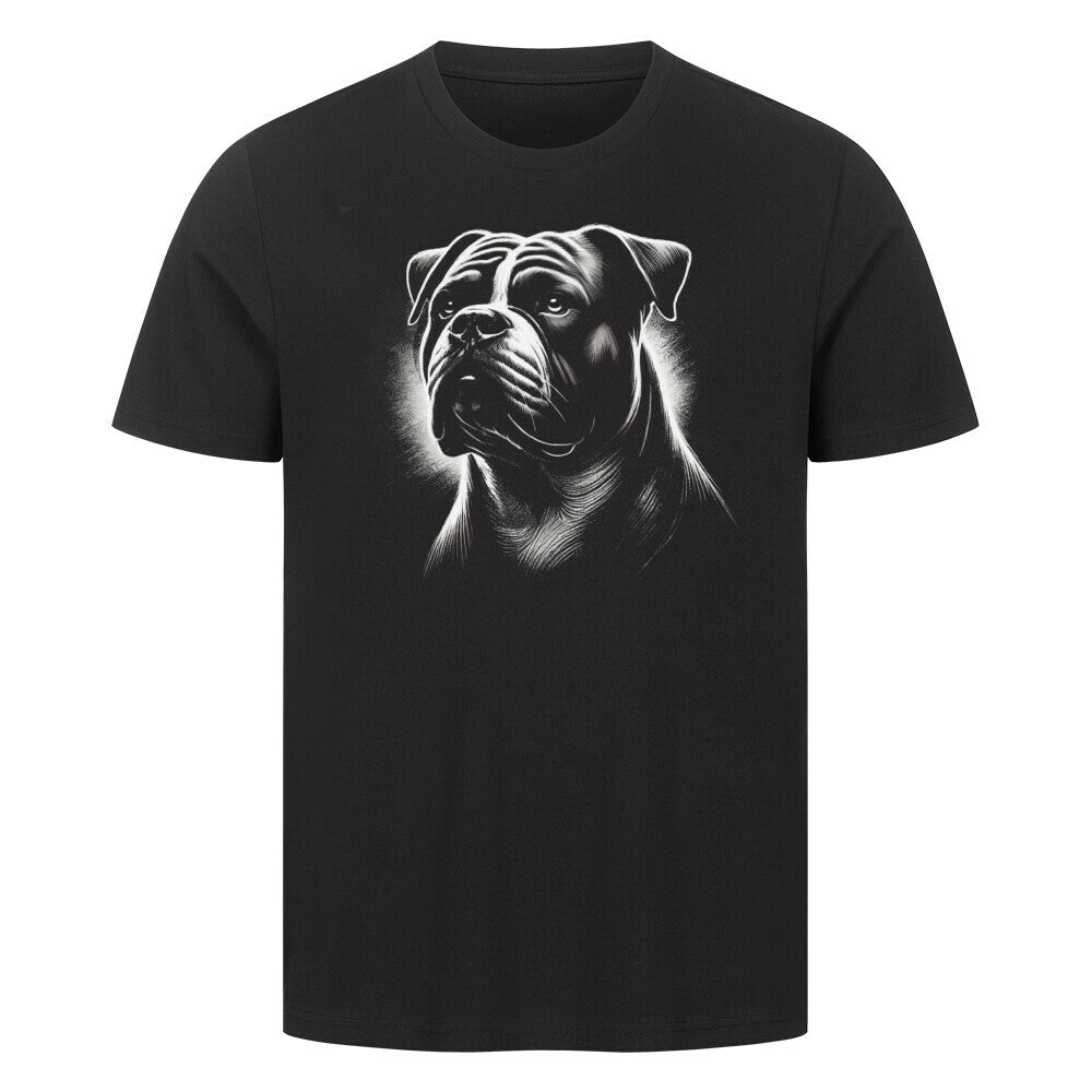 Premium T-Shirt "American Bulldog Shine" Schwarz – hunde-shirt.de