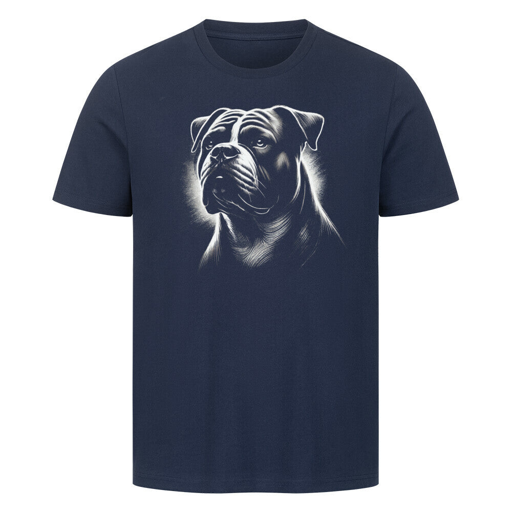Premium T-Shirt "American Bulldog Shine" French Navy – hunde-shirt.de