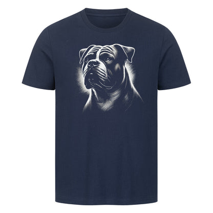 Premium T-Shirt "American Bulldog Shine" French Navy – hunde-shirt.de